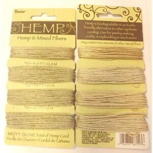 Darice Hemp & Mixed Fibers 106.7 Ft Cord Braiding‎ Jewelry Neutral Earth Tones